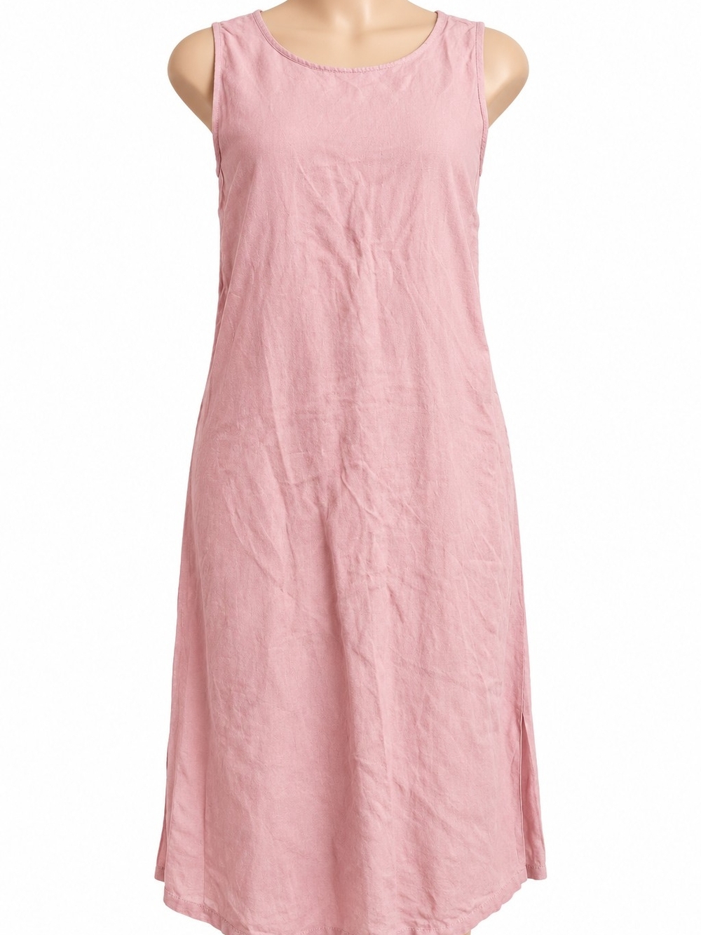 LOFT Sleeveless Midi Dress in Soft Pink